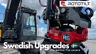 Transforming A Volvo EC220  Rototilt R6 is Fitted  Tilt Rotator  Unlocking Excavators Potential [upl. by Werdna]