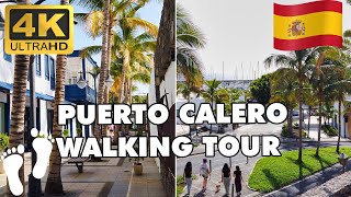 Puerto Calero  First Marina Built on Lanzarote Island Spain ► Walking Tour 4K ► [upl. by Ellasal368]