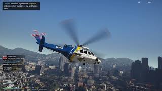 GTA 5 LSPDFR  NJSP AW139 Dispatched  Helicopter Backup [upl. by Bandeen]