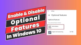 How To Enable And Disable Optional Features in Windows 10 [upl. by Adyam]