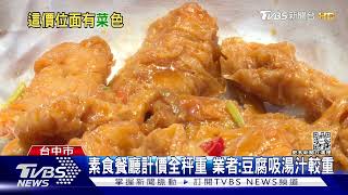 素食自助餐這樣夾97元民眾驚 業者都用秤重｜TVBS新聞 TVBSNEWS01 [upl. by Sharla]