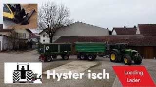 Weizenladen mit Hyster 35 FT John Deere 7430 Kröger Agroliner und Demmler Tandem riccic [upl. by Anekahs384]