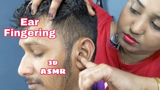 Ear Fingering  3d ASMR Relaxing Sound  Oil Ear Massage  Head Massage and Neck Cracking [upl. by Brittan]