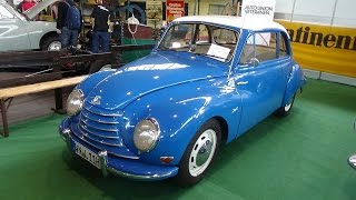 1954  DKW F91 Limousine  Exterior and Interior  Retro Classics Stuttgart 2015 [upl. by Ahsemaj]