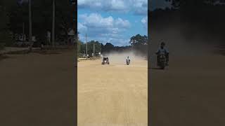 Built MiniBike VS CBR250R GoKart buscobeach dragrace [upl. by Etterb35]