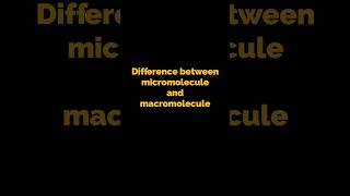 Difference between macromolecule and micromolecule । what is biomolecules l biology [upl. by Joann341]