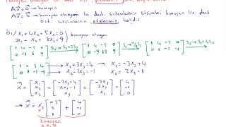 16 Lineer cebir  Homojen olmayan lineer denklem sistemleri ve dogÌ†ru denklemi [upl. by Iroc987]