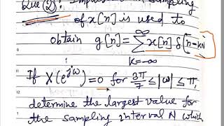 Problems on Sampling Theorem Numericals [upl. by Adnola]