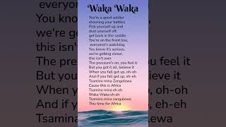 Waka Waka  Shakira ft Freshlyground lyrics song shorts [upl. by Aeslehc]