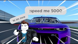 ADMIN POWERS in a RACING Game Roblox Funny Moments [upl. by Kiele]