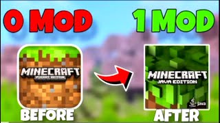 Convert Minecraft Pocket Edition into Java Edition With Only 1 Mod 🤩Hindi [upl. by Jamnis]