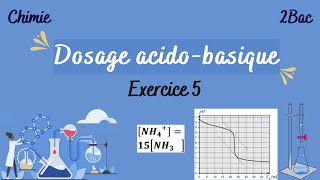 Dosage ACIDOBASIQUE pHmétrie Exercice 5  BAC 2022  المعايرة الحمضية القاعدية  ثانية بكالوريا [upl. by Nemrac398]