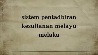 SEJARAH KESULTANAN MELAYU MELAKA [upl. by Kirsti]