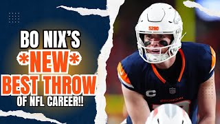 FILM STUDY The NEW Best Throw Of Bo Nixs NFL Career  Denver Broncos Syndicate [upl. by Diane-Marie]