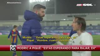 Modric a Piqué quotAhora a rajar ¿ehquot [upl. by Lorou]