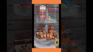 Diy Tiered Tray Fall Decor [upl. by Ymmor]