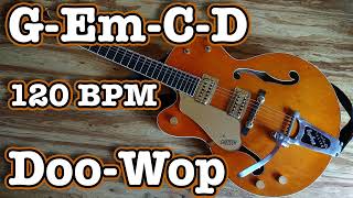 G Major 120 BPM  DooWop Backing Track  G Em C D Chord Progression  I vi IV V in G  120BPM [upl. by Tori]