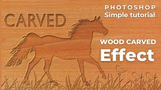 How to Create Stunning Wood Carved Effect in Photoshop Using Layer Styles  MustWatch Tutorial [upl. by Hindu568]