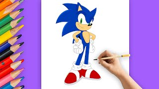 How to draw SONIC step by step [upl. by Eellac679]