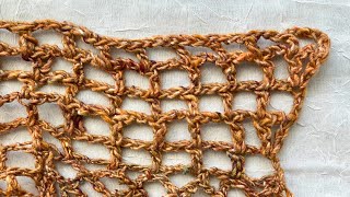 Increase Mesh Stitch  Open Square Stitch Crochet Tutorial [upl. by Amaris267]