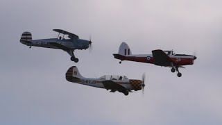 Chipmunk  Jungmann and Yak 52 at Duxford 5th October 2024 [upl. by Bihas]