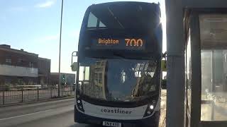 Stagecoach Coastliner bus route 700 leaving Hove King Alfred bus stop 28th July 2024 [upl. by Ttihw212]