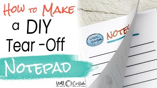 How to DIY a TearOff Notepad  What Glues Work Best [upl. by Acherman744]