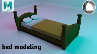 Maya Tutorial Modeling a 3D bed using Autodesk Maya [upl. by Ayim]