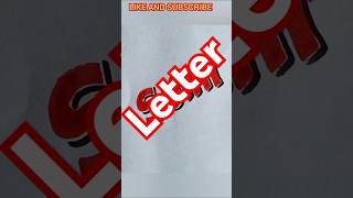 ❤️Letter❤️ shortsfeed 3dletterart shortsvideo shortvideo calligraphy lettering 3d alphabet [upl. by Lerret]