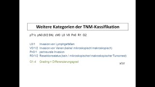 Weitere Kategorien der TNMKlassifikation  Strahlentherapie Prof Hilke Vorwerk [upl. by Seavey]