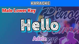 Hello by Adele Karaoke  Male Lower Key [upl. by Thurnau]