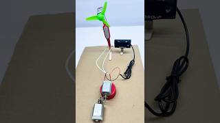 🔥 Using DC motor to generate electricity dcmotor shorts tiktok experiment [upl. by Concordia]