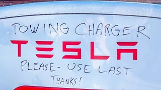 TESLA Trailer Towing SuperCharger SIGNS NEEDED [upl. by Erodroeht]