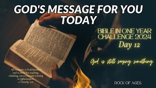 Chronological Bible Reading in One Year Challenge Day 12 01122024 [upl. by Nirra]