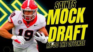 Saints 2024 MOCK DRAFT  Fixing The Offense [upl. by Ahsehyt]