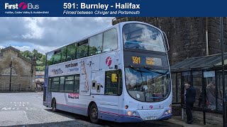 Speedy B9 💨 First West Yorkshire 591 service between Cliviger and Portsmouth [upl. by Faubert]