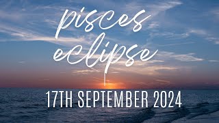 PISCES PARTIAL FULL MOON LUNAR ECLIPSE 2024 [upl. by Netta]