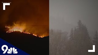 Fire and Ice Latest on the fires burning in Colorado as a snowstorm moves through [upl. by Arahk]