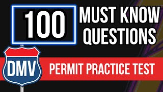 DMV Permit Practice Test 2024 100 Must Know Questions [upl. by Losyram315]