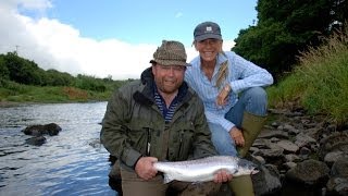 Salmon Fishing River Mourne Ireland [upl. by Quartas]