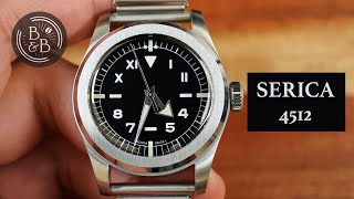 An excellent field watch with a unique bracelet and a reasonable price tag  Serica 4512 California [upl. by Sower]