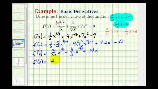 Ex 4 Derivative Using the Power Rule Involving a Variety of Terms [upl. by Latton730]