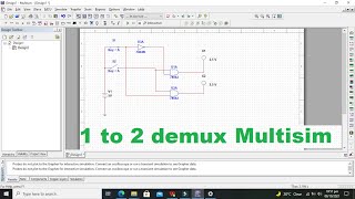 1 to 2 demux simulation in multisim  1 to 2 demultiplexer simulation in multisim [upl. by Eenitsed]