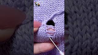 😊 Darning a sweater in fast view❤️❤️❤️ shorts [upl. by Connelley]