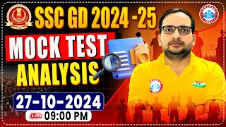 SSC GD 202425 Mock Test  SSC GD Mock Test Analysis  SSC GD 27 Oct Mock Test Solution By Ankit Sir [upl. by Jacenta]