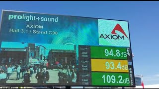 AXIOM AX12C and SW2100A outdoor demo in Frankfurt Pro Light amp Sound 2018 [upl. by Niwrehs]