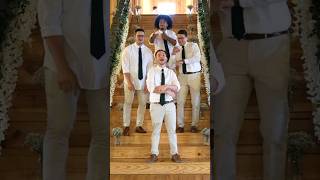 EPIC Groomsmen Entrance to ‘A Thousand Miles’ 🎹😂  Funniest Wedding Reception Moment wedding [upl. by Broek]