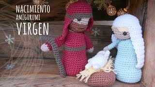 Tutorial Belén Amigurumi Part 1 Virgen María Nativity English subtitles [upl. by Soloma]