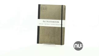 Nu Notebooks Nu Elite Kraft Manila Gluebound Notebook with Black Elastic [upl. by Htaras]