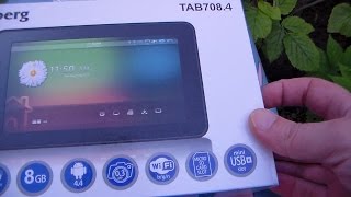 Планшет Elenberg TAB7084  обзор начало работы Техника для дома компьютер простой маленький [upl. by Ewart]